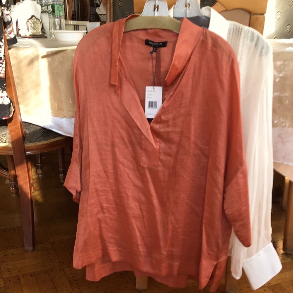 Lafayette 148 Adobe terracotta tunic xl